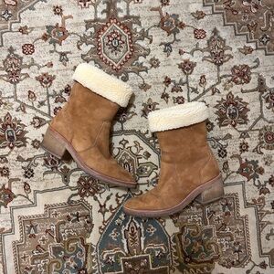 Coach patsy Tan Shearling-Lined Boots